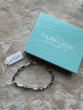 Park Lane Hazy Bracelet | Silver Tone Crystal Beaded Stretch Bracelet | NWT